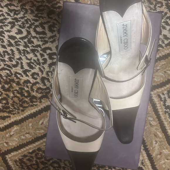 Jimmy Choos- two toned with black and light tan- - Picture 7 of 7